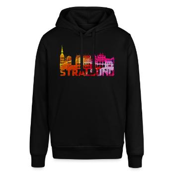 Hansestadt Stralsund Silhouette Skyline Ostsee B - Stanley/Stella Unisex Hoodie SOUNDER - Schwarz - Vorne - Alina (178cm) & Michal (187cm)