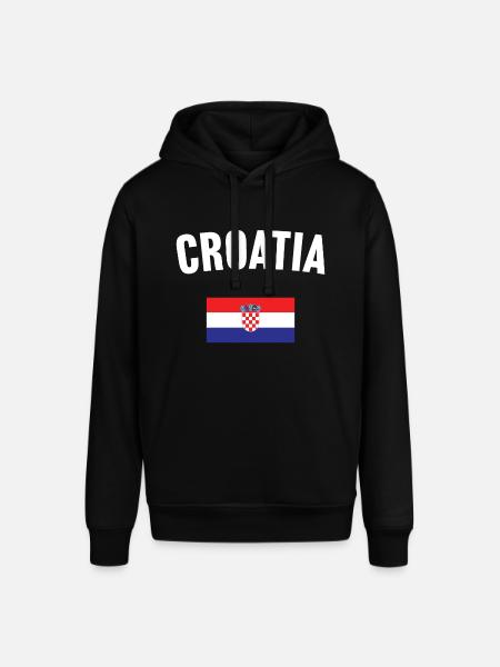 Croatia Flag - Stanley/Stella SOUNDER Unisex Hoodie - black