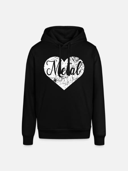 Metal Heart - Stanley/Stella SOUNDER Unisex Hoodie - black