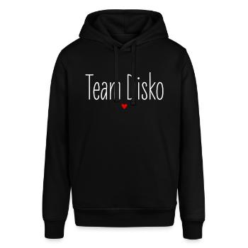 Team Disko, Partnerlook, Party Crew, Feiern Tanzen - Stanley/Stella Unisex Hoodie SOUNDER - Schwarz - Vorne - Alina (178cm) & Michal (187cm)