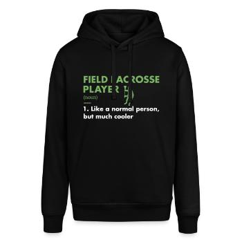 Sport Player Definition Field Lacrosse - Stanley/Stella SOUNDER Unisex Hoodie - black - Front - Alina (178cm) & Michal (187cm)
