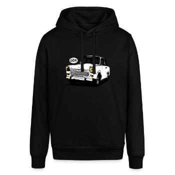  Trabi Auto - Stanley/Stella Unisex Hoodie SOUNDER - Schwarz - Vorne - Alina (178cm) & Michal (187cm)
