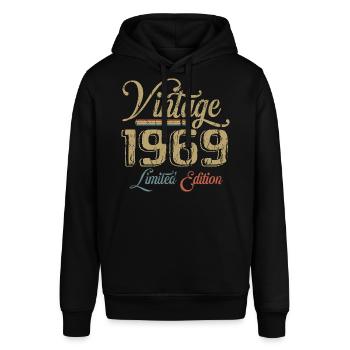 Millésime 1969 Édition limitée Naissance Année 1969 - Sweat à capuche SOUNDER Stanley/Stella Unisexe - noir - Devant - Alina (178cm) & Michal (187cm)
