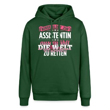 ASSISTENTIN - Die Auserwählte - Stanley/Stella Unisex Hoodie SOUNDER - Flaschengrün - Vorne - Alina (178cm) & Michal (187cm)