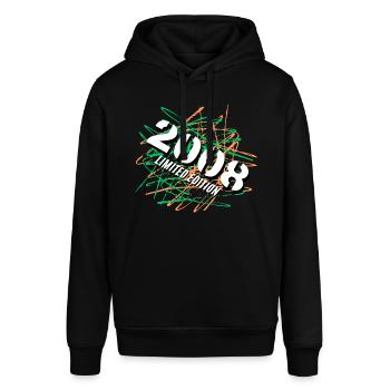 Limited Edition 2008 - Stanley/Stella Unisex Hoodie SOUNDER - Schwarz - Vorne - Alina (178cm) & Michal (187cm)