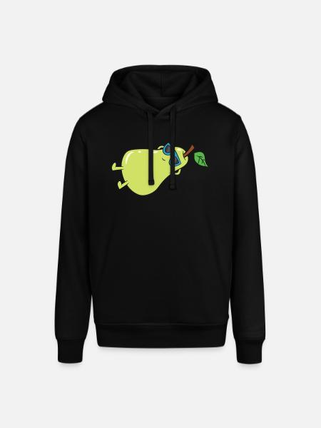 Pear - sunbathes with sunglasses - Stanley/Stella SOUNDER Unisex Hoodie - black