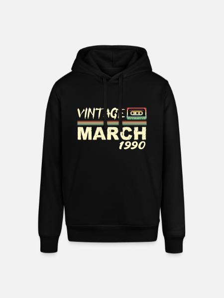 March 1990 - March 1990 - Stanley/Stella SOUNDER Unisex Hoodie - black