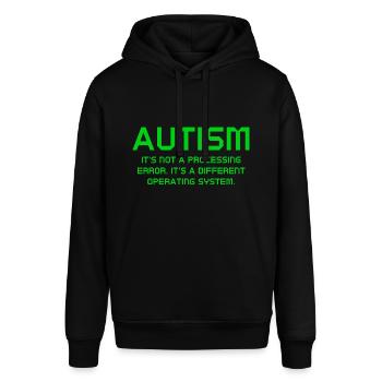 Autismus Es ist kein Verarbeitungsfehler - Stanley/Stella Unisex Hoodie SOUNDER - Schwarz - Vorne - Alina (178cm) & Michal (187cm)