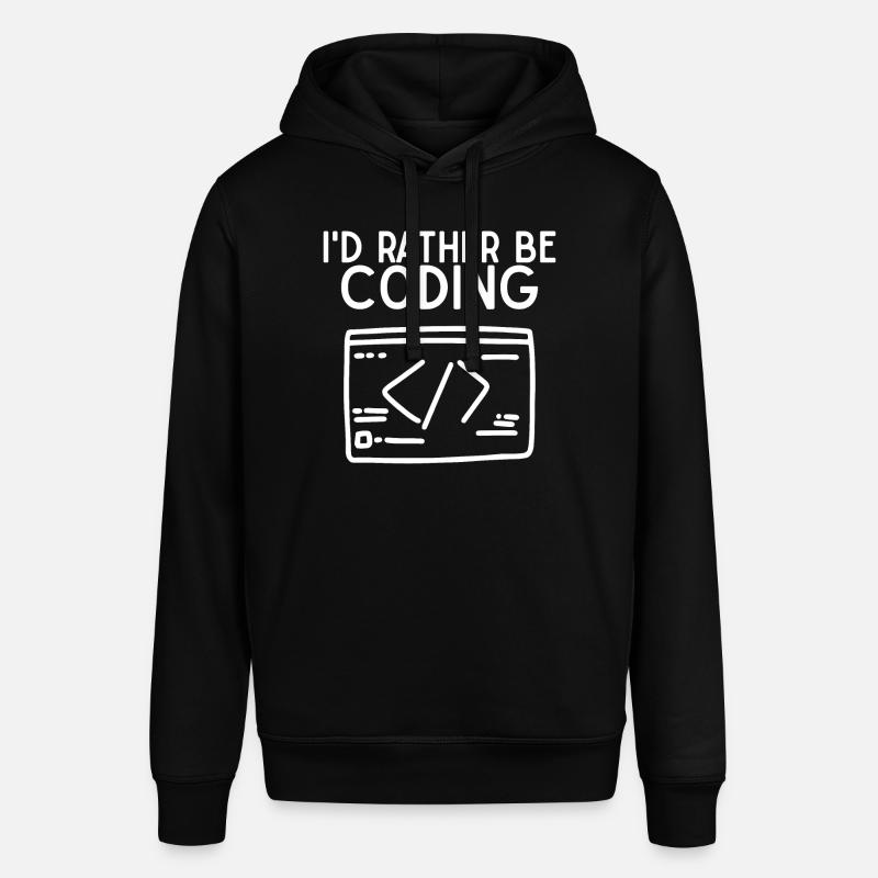 Id Rather Be Coding - Stanley/Stella SOUNDER Unisex Hoodie - black