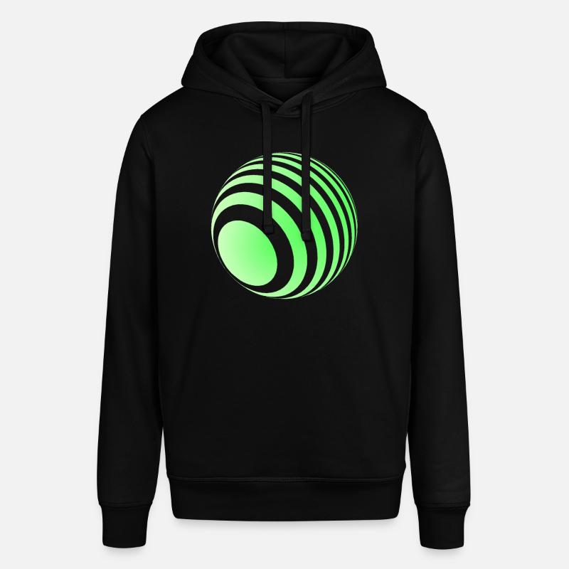 Boule 3D avec rayures vertes - Sweat à capuche SOUNDER Stanley/Stella Unisexe - noir