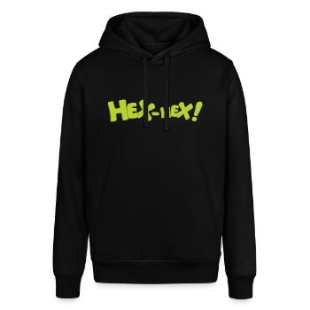 Bibi Blocksberg Hex Hex! Schriftzug grün - Stanley/Stella Unisex Hoodie SOUNDER - Schwarz - Vorne - Alina (178cm) & Michal (187cm)