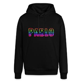 pablo rs regenbogen - Stanley/Stella Unisex Hoodie SOUNDER - Schwarz - Vorne - Alina (178cm) & Michal (187cm)