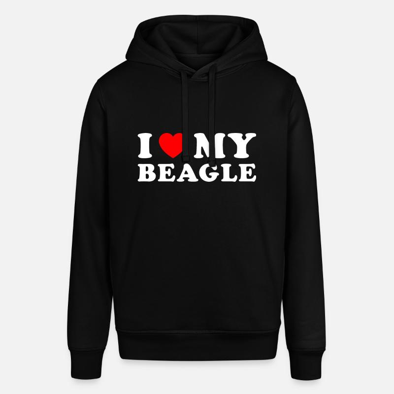 J’aime mon beagle - Sweat à capuche SOUNDER Stanley/Stella Unisexe - noir
