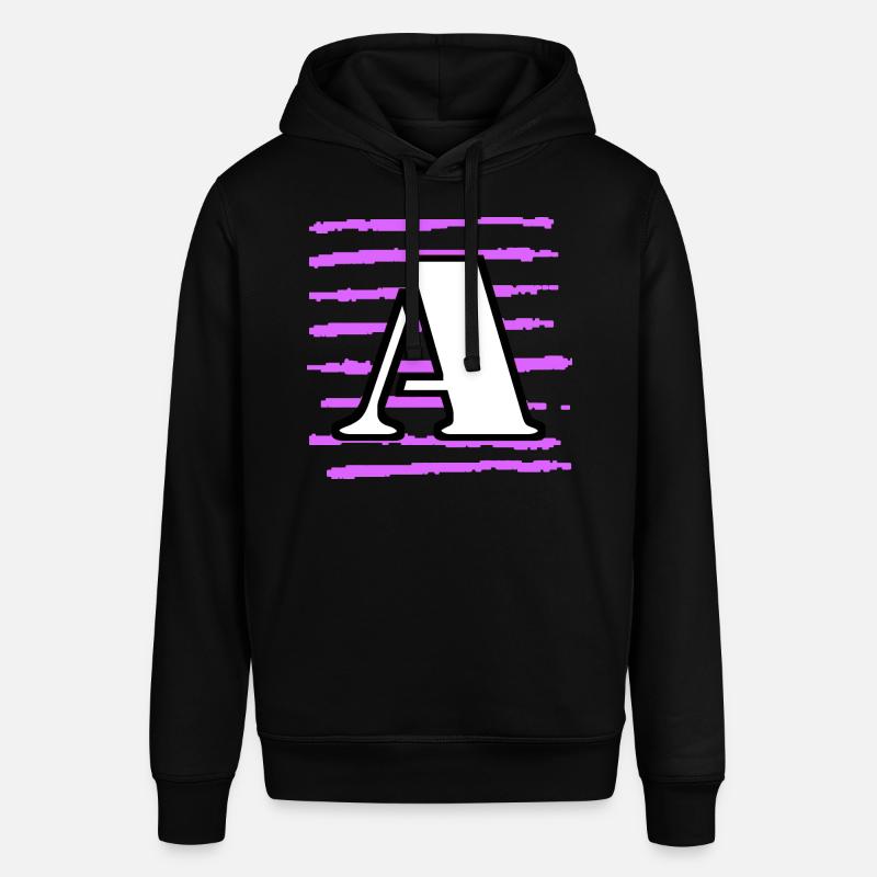 noir blanc violet rayé a - Sweat à capuche SOUNDER Stanley/Stella Unisexe - noir