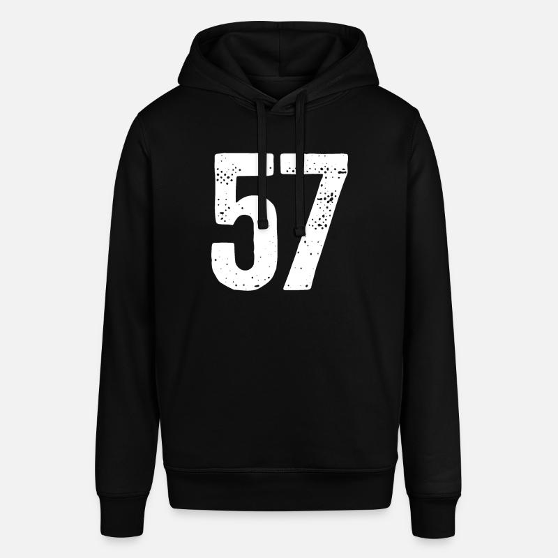 57 Numéros Blanc - Sweat à capuche SOUNDER Stanley/Stella Unisexe - noir