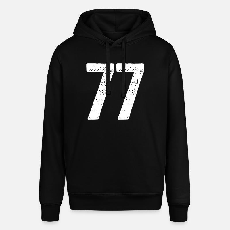 77 Numéros Blanc - Sweat à capuche SOUNDER Stanley/Stella Unisexe - noir