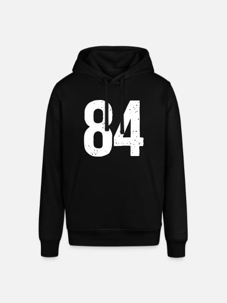 84 Numéros Blanc - Sweat à capuche SOUNDER Stanley/Stella Unisexe - noir