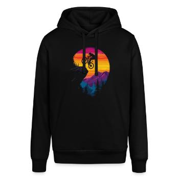 Mountain Biking - Stanley/Stella Unisex Hoodie SOUNDER - Schwarz - Vorne - Alina (178cm) & Michal (187cm)