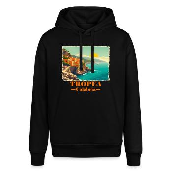 Tropea Kalabrien orange - Stanley/Stella Unisex Hoodie SOUNDER - Schwarz - Vorne - Alina (178cm) & Michal (187cm)