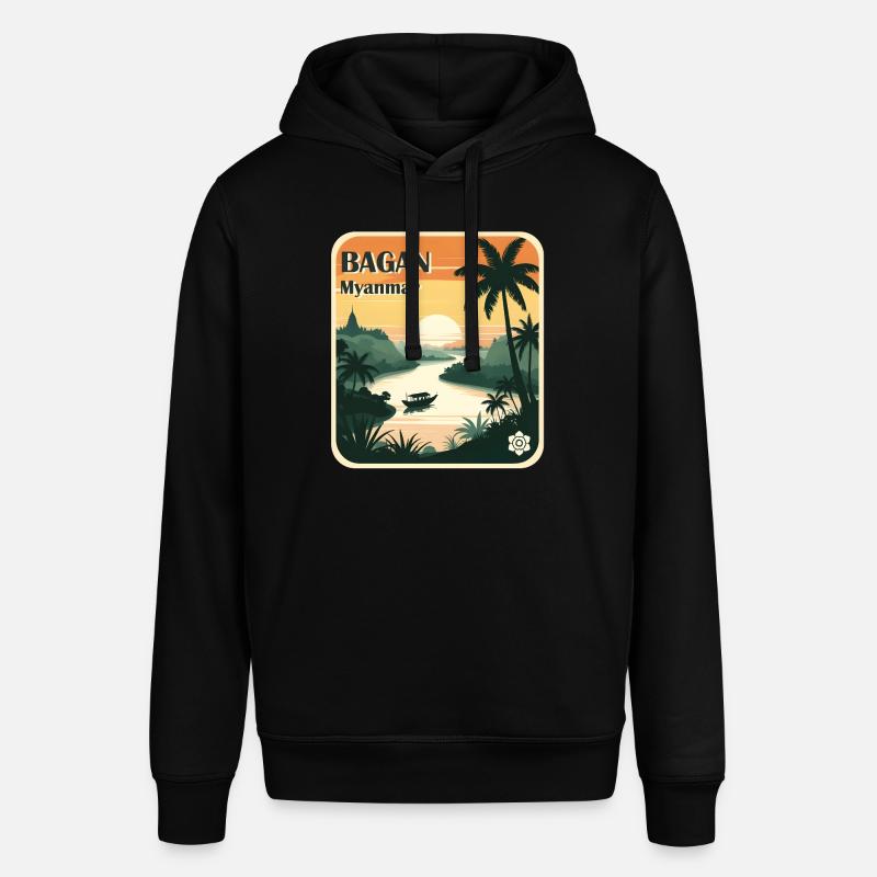 Bagan, Myanmar - Sweat à capuche SOUNDER Stanley/Stella Unisexe - noir