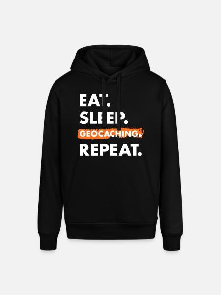 Geocacher Eat Sleep Geocaching - Stanley/Stella SOUNDER Unisex Hoodie - black