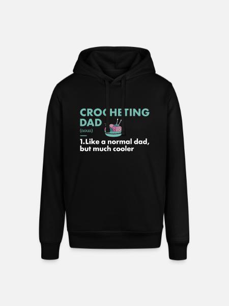 Crocheter Dad Definition Crocheting - Stanley/Stella SOUNDER Unisex Hoodie - black