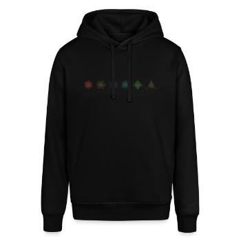 RPG D20 Fantasie Rollenspiel Pen and Paper - Stanley/Stella Unisex Hoodie SOUNDER - Schwarz - Vorne - Alina (178cm) & Michal (187cm)