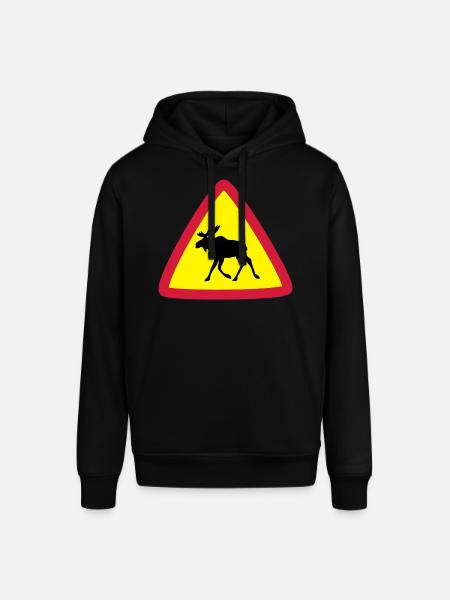Elk warning 3clr - Stanley/Stella SOUNDER Unisex Hoodie - black