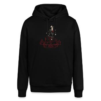 Devil dance on the fire - Stanley/Stella SOUNDER Unisex Hoodie - black - Front - Alina (178cm) & Michal (187cm)