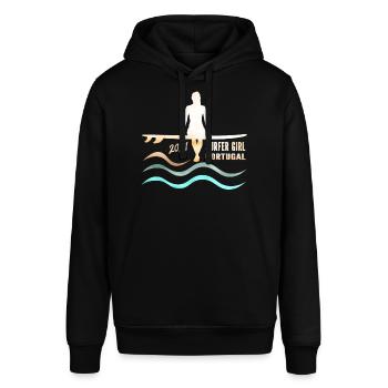 Surfer Girl Portugal 2021 - Stanley/Stella SOUNDER Unisex Hoodie - black - Front - Alina (178cm) & Michal (187cm)