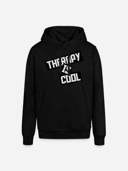 therapy is cool Quote - Stanley/Stella SOUNDER Unisex Hoodie - black