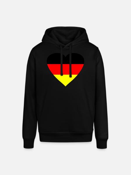 herz_deutschland2 - Stanley/Stella Unisex Hoodie SOUNDER - Schwarz