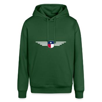 Texas Fan T-Shirt – Lone Star Style - Stanley/Stella Unisex Hoodie SOUNDER - Flaschengrün - Vorne - Alina (178cm) & Michal (187cm)