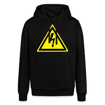 High voltage - Stanley/Stella SOUNDER Unisex Hoodie - black - Front - Alina (178cm) & Michal (187cm)