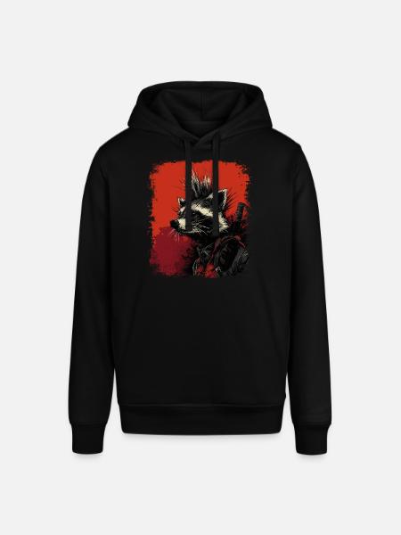 Raton laveur Ninja Punk - Sweat à capuche SOUNDER Stanley/Stella Unisexe - noir