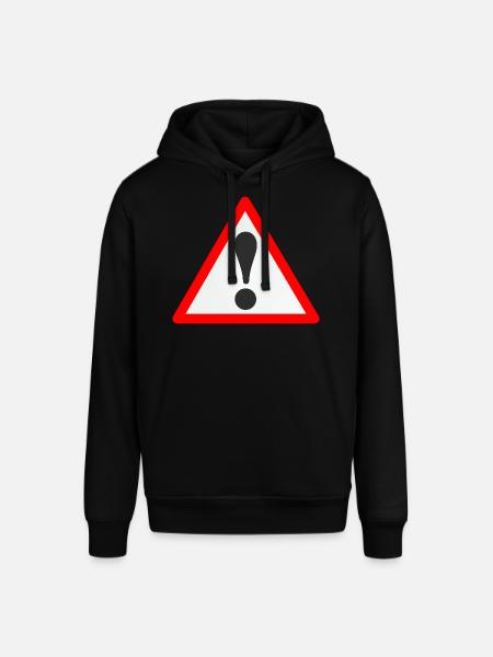 Warnschild/Ausrufezeichen /Warning/Attention - Stanley/Stella Unisex Hoodie SOUNDER - Schwarz
