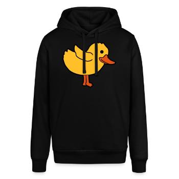 Cartoon Entchen süßes Küken - Stanley/Stella Unisex Hoodie SOUNDER - Schwarz - Vorne - Alina (178cm) & Michal (187cm)