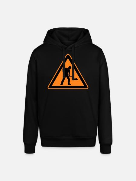 Sign road construction construction site - Stanley/Stella SOUNDER Unisex Hoodie - black