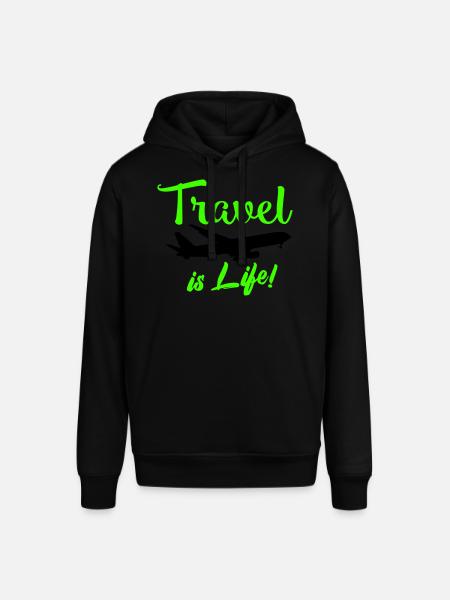 travel is life - Stanley/Stella SOUNDER Unisex Hoodie - black
