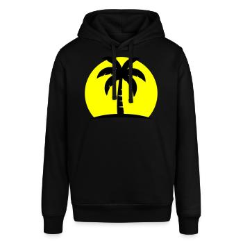 Palm Tree Beach Sun - Stanley/Stella SOUNDER Unisex Hoodie - black - Front - Alina (178cm) & Michal (187cm)