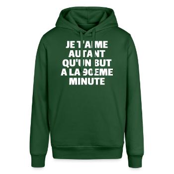 Je t'aime autant qu'un but à la 90eme minute - Sweat à capuche SOUNDER Stanley/Stella Unisexe - vert bouteille - Devant - Alina (178cm) & Michal (187cm)