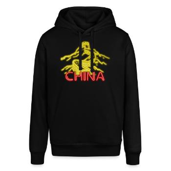 Chine - Sweat à capuche SOUNDER Stanley/Stella Unisexe - noir - Devant - Alina (178cm) & Michal (187cm)