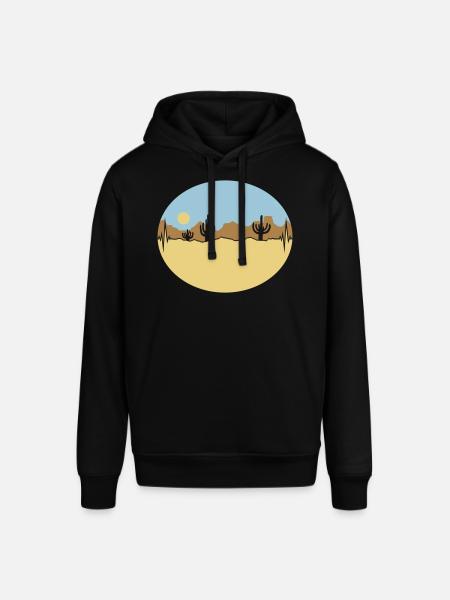 Frequency Desert Landscape Silhouette - Stanley/Stella SOUNDER Unisex Hoodie - black