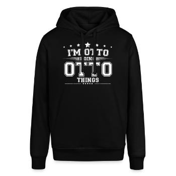 Otto - Stanley/Stella Unisex Hoodie SOUNDER - Schwarz - Vorne - Alina (178cm) & Michal (187cm)