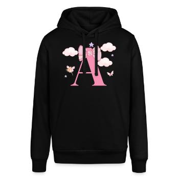 Lettre a rose nuages - Sweat à capuche SOUNDER Stanley/Stella Unisexe - noir - Devant - Alina (178cm) & Michal (187cm)
