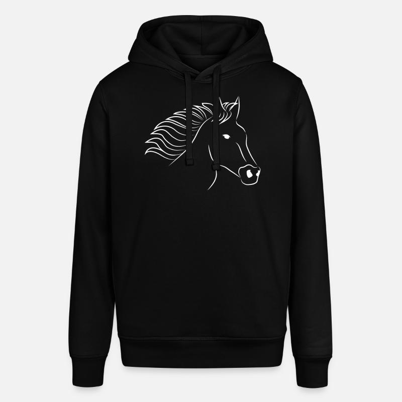 Tête de cheval blanche - Sweat à capuche SOUNDER Stanley/Stella Unisexe - noir
