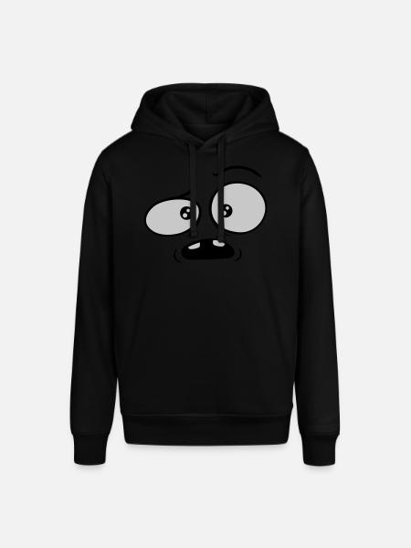 Skeptical confused comic face - Stanley/Stella SOUNDER Unisex Hoodie - black