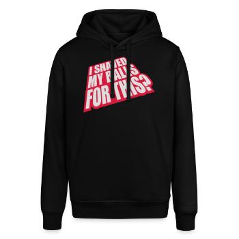 I shaved my balls - Stanley/Stella SOUNDER Unisex Hoodie - black - Front - Alina (178cm) & Michal (187cm)