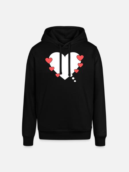Thought bubble with heart - Stanley/Stella SOUNDER Unisex Hoodie - black