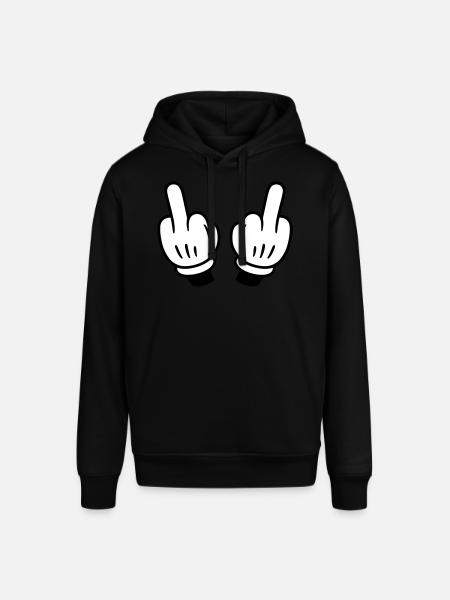 Mittelfinger Hand Comic - Stanley/Stella Unisex Hoodie SOUNDER - Schwarz